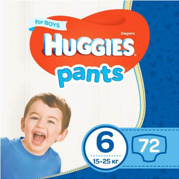 

Подгузник Huggies Pants 6 для мальчиков (15-25 кг) 72 шт (5029054216477)