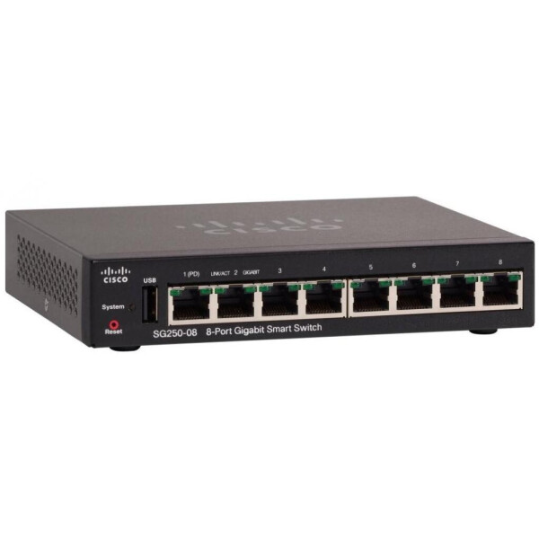 

Коммутатор сетевой Cisco SG250-08-K9-EU