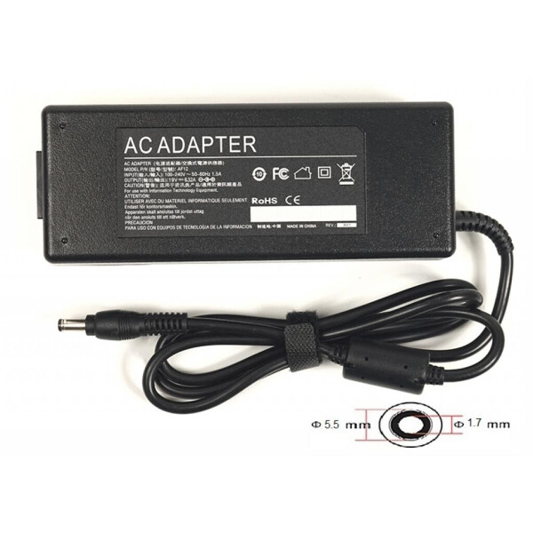 

Блок питания к ноутбуку PowerPlant ACER 220V, 19V 120W 6.32A (5.5*1.7) (AC120F5517)