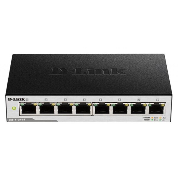 

Коммутатор сетевой D-Link DGS-1100-08 (DGS-1100-08/B1A)