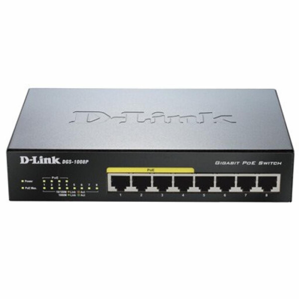 

Коммутатор сетевой D-Link DGS-1008P