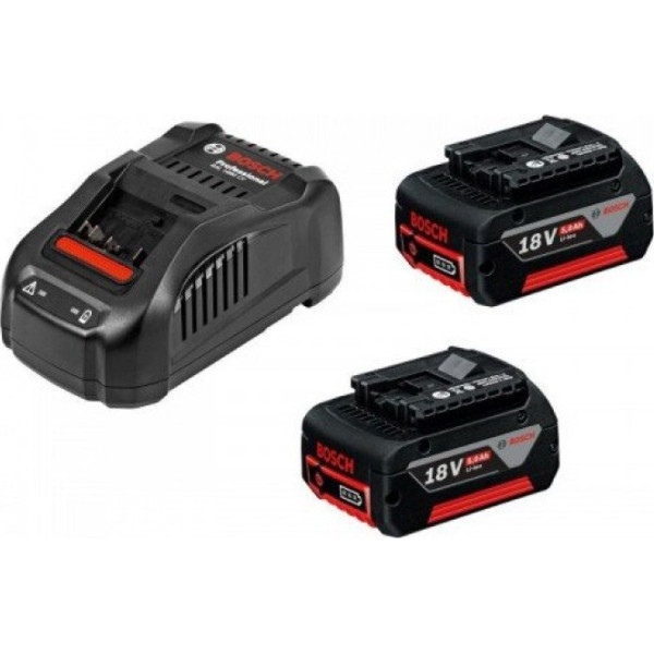 

Bosch Professional 18 V Li-Ion 5 Ач 2 шт + Зарядное устройство Bosch GAL1880 CV (1600A00B8J)