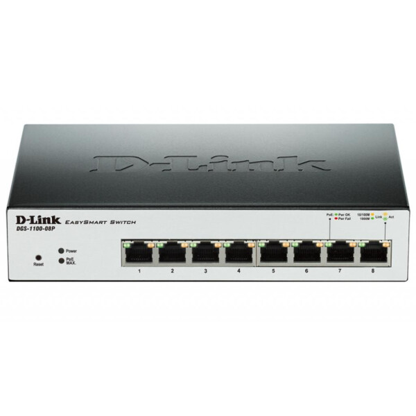 

Коммутатор сетевой D-Link DGS-1100-08P