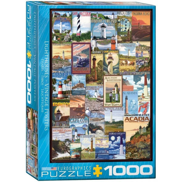 

Пазл EuroGraphics Маяки. Старинные плакаты, 1000 элементов (6000-0779)