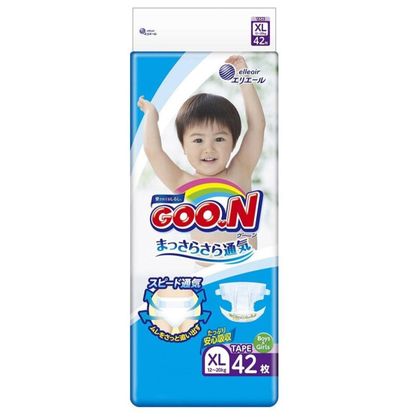 

Подгузник GOO.N для детей 12-20 кг, ХL, унисекс 42 шт (853624)