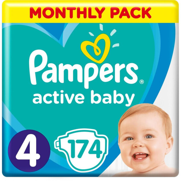 

Подгузник Pampers Active Baby Maxi Размер 4 (9-14 кг), 174 шт. (8001090910820)