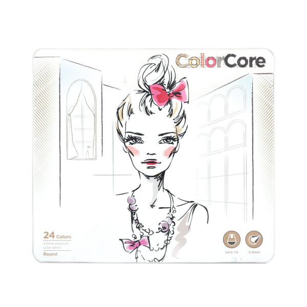 

Карандаши цветные Marco Color Core 24 цвета 4mm в металлической упаковке (3130-24TN)