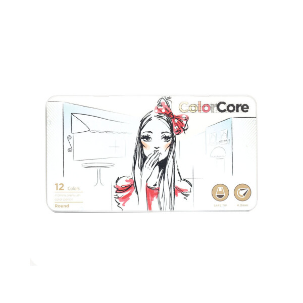 

Карандаши цветные Marco Color Core 12 цветов 4mm в металлической упаковке (3130-12TN)