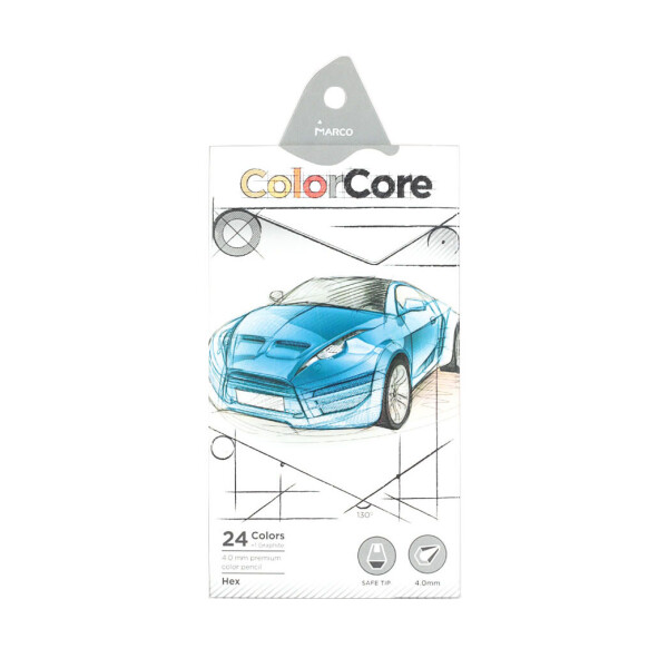 

Карандаши цветные Marco Color Core 24 цвета 4mm в картонной упаковке (3100-24CB)