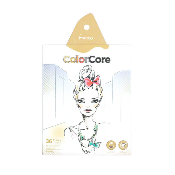 

Карандаши цветные Marco Color Core 36 цветов 4mm в картонной упаковке (3130-36CB)