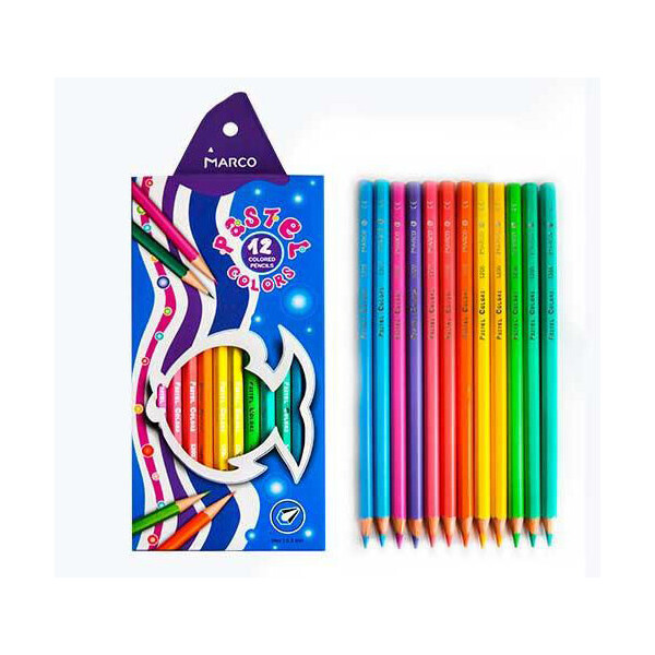 

Карандаши цветные Marco Pastel 12 цветов 3.3mm (5200-12CB)