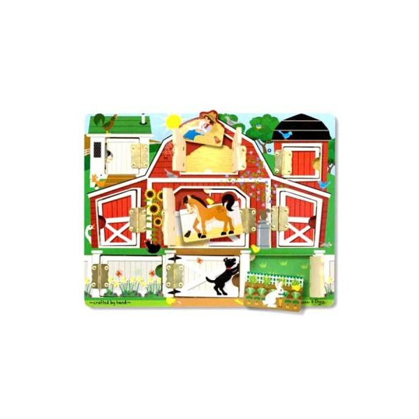 

Развивающая игрушка Melissa&Doug Доска с окошками Ферма (MD14592)