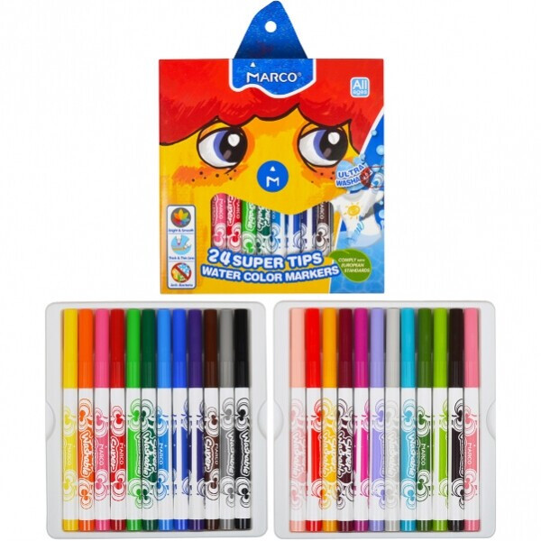 

Фломастеры Marco Super Washable 24 цвета (1630-24CB)