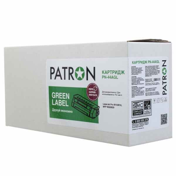 

Картридж PATRON HP LJ CF244A GREEN Label (PN-44AGL)