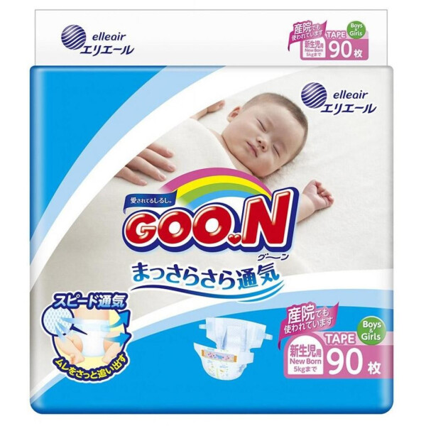 

Подгузник GOO.N для новорожденных до 5 кг SS унисекс 90 шт (853620)