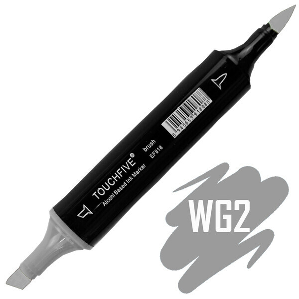 

Маркер-кисть двусторонний TOUCHFIVE BRUSH № WG2 Warm Grey (Теплый серый) (BRTF2209-WG2)