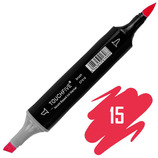 

Маркер-кисть двусторонний TOUCHFIVE BRUSH №15 Geranium (Герань) (BRTF2209-15)