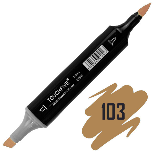 

Маркер-кисть двусторонний TOUCHFIVE BRUSH №103 Potato Brown (Картофельный Коричневый) (BRTF2209-103)