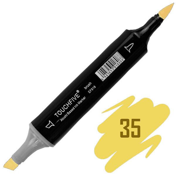 

Маркер-кисть двусторонний TOUCHFIVE BRUSH №35 Lemon Yellow (Желтый лимонный) (BRTF2209-35)