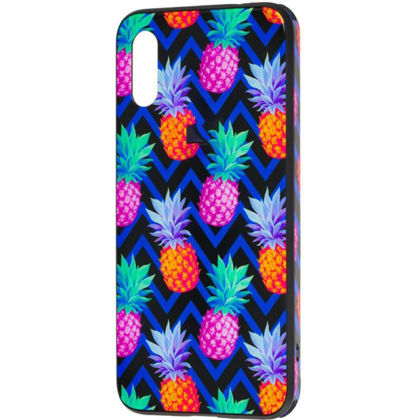 

TPU+Glass Cute Print для Samsung Galaxy A10 (A105F) (Ананасы) (747525)
