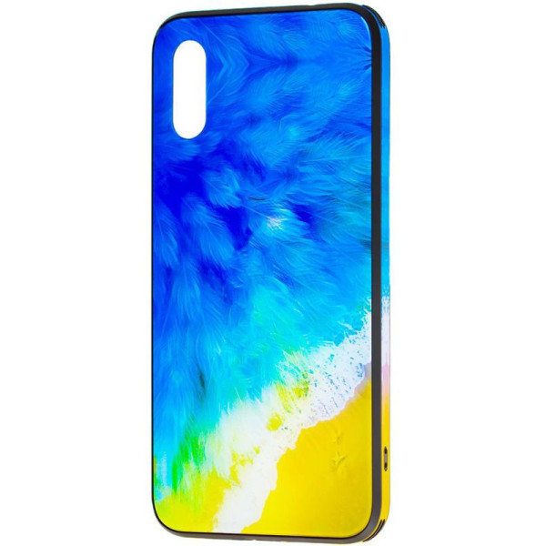 

TPU+Glass Cute Print для Apple iPhone XS Max (6.5) (Пляж) (747521)
