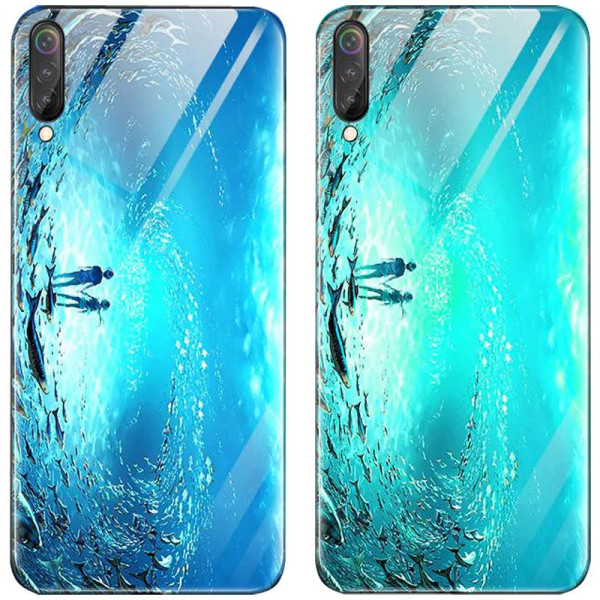 

Чехол TPU+Glass светящийся в темноте для Xiaomi Mi 9 SE (Под водой) (691218)