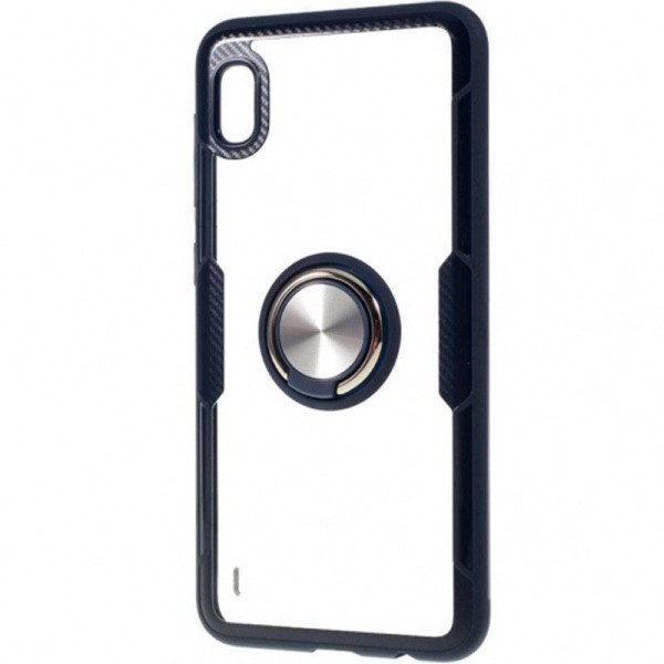 

TPU+PC Deen CrystalRing под магнитный держатель для Samsung Galaxy A10 (A105F) (Бесцветный / Темно-синий) (746665)