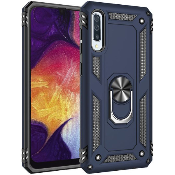 

ударопрочный Serge Ring под магнитный держатель для Samsung Galaxy A50 (A505F) (Темно-синий ) (717433)