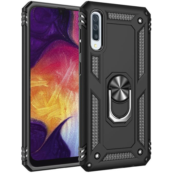 

ударопрочный Serge Ring под магнитный держатель для Samsung Galaxy A50 (A505F) (Черный) (717434)