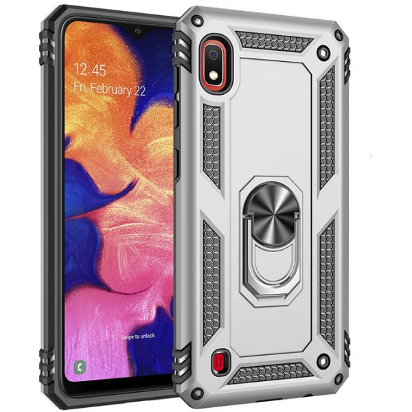 

ударопрочный Serge Ring под магнитный держатель для Samsung Galaxy A10 (A105F) (Серебряный) (717422)