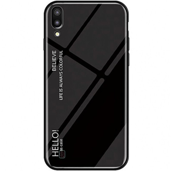 

TPU+Glass Gradient HELLO для Samsung Galaxy A10 (A105F) (Черный) (707349)