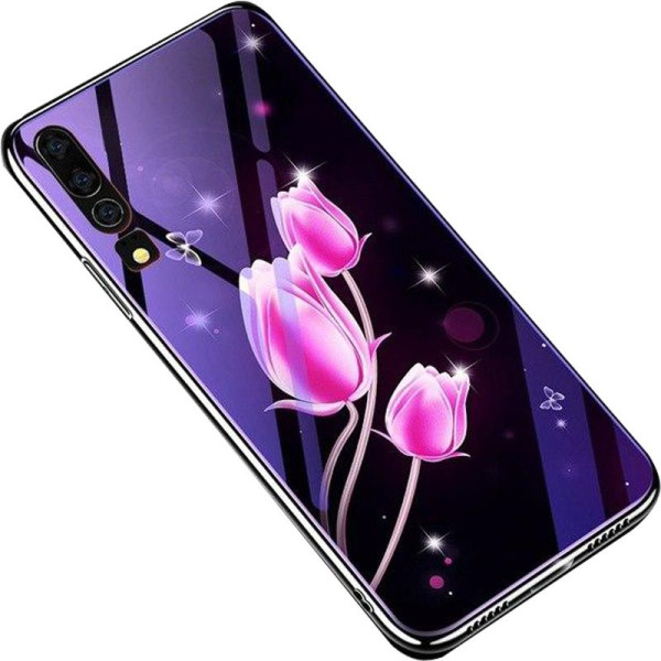 

TPU+Glass Fantasy с глянцевыми торцами для Huawei P30 lite (Тюльпаны) (700186)