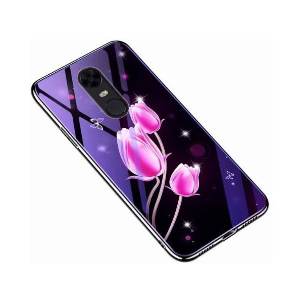 

TPU+Glass Fantasy с глянцевыми торцами для Xiaomi Redmi Note 4X / Note 4 (SD) (Тюльпаны) (682984)