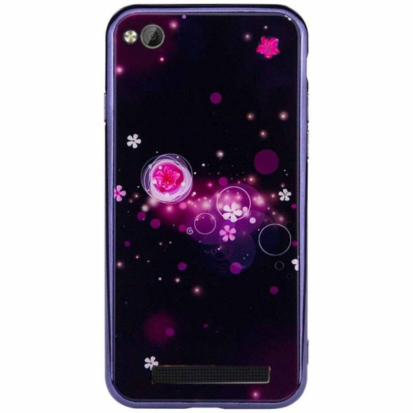 

TPU+Glass Fantasy с глянцевыми торцами для Xiaomi Redmi 5A (Пузырьки и цветы) (662485)
