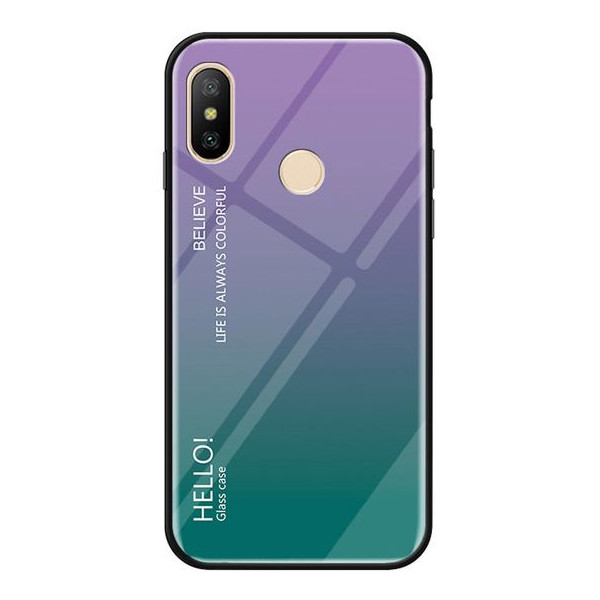 

TPU+Glass Gradient HELLO для Xiaomi Mi A2 Lite / Xiaomi Redmi 6 Pro (Фиолетовый) (661744)
