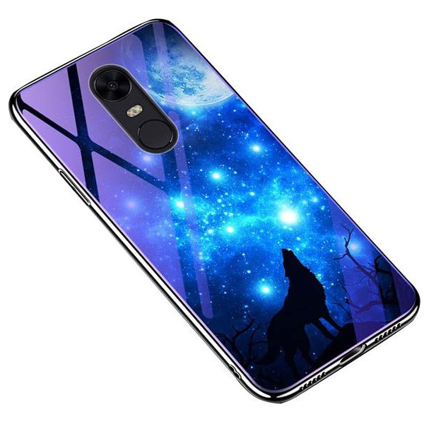 

TPU+Glass Fantasy с глянцевыми торцами для Xiaomi Redmi 5 Plus / Redmi Note 5 (SC) (Лунная ночь) (590436)