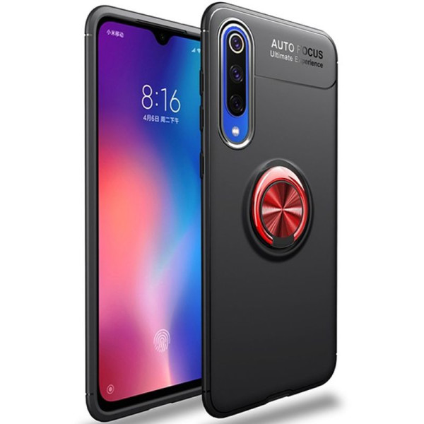 

TPU Deen ColorRing под магнитный держатель для Xiaomi Mi CC9 (Черный / Красный) (717465)