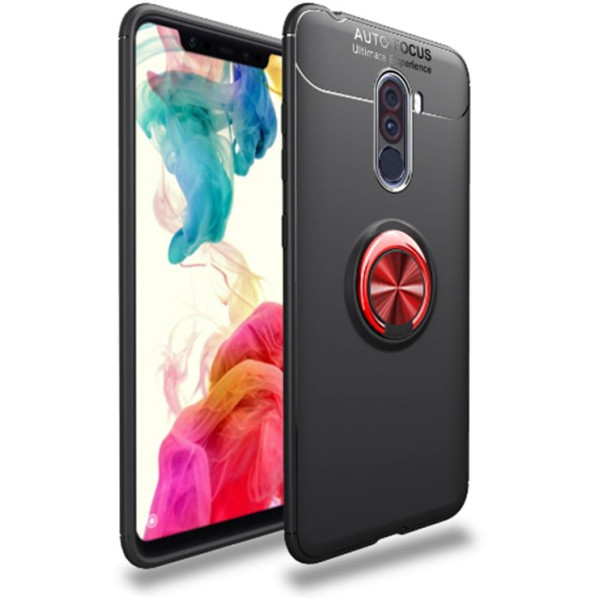 

TPU Deen ColorRing под магнитный держатель для Xiaomi Poco F1 (Черный / Красный) (665790)