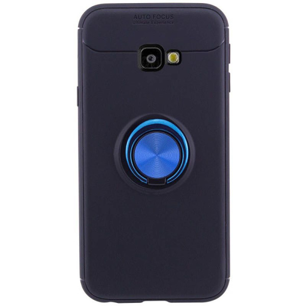 

TPU Deen ColorRing под магнитный держатель для Samsung Galaxy J4+ (2018) (Черный / Синий) (665776)