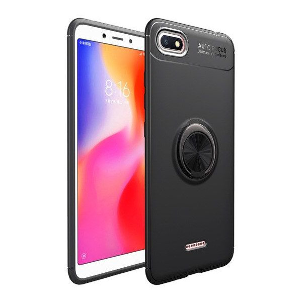 

TPU Deen ColorRing под магнитный держатель для Xiaomi Redmi 6A (Черный / Черный) (622482)