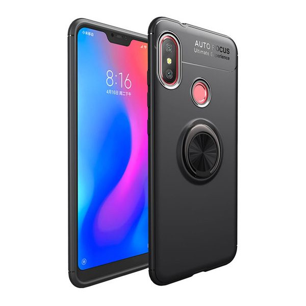 

TPU Deen ColorRing под магнитный держатель для Xiaomi Mi A2 Lite / Redmi 6 Pro (Черный / Черный) (622477)