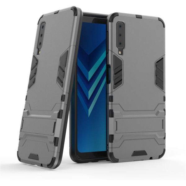 

ударопрочный подставка Transformer для Samsung A750 Galaxy A7 (2018) с мощной защитой корпуса (Металл / Gun Metal) (680231)