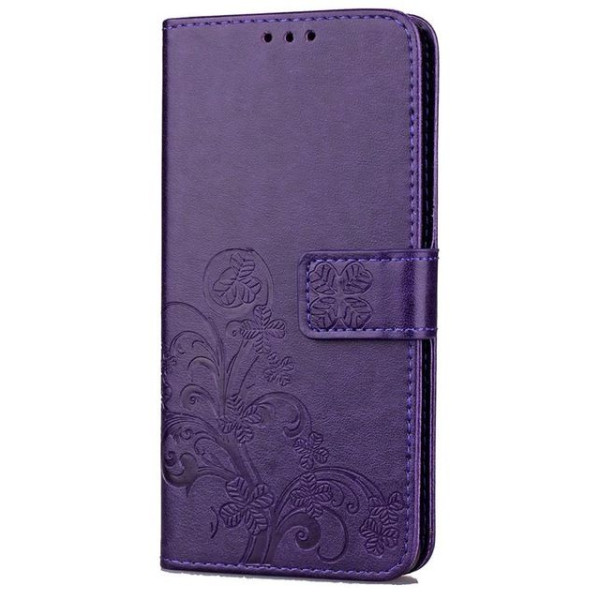 

кожаный (книжка) Four-leaf Clover с визитницей для Xiaomi Mi Max 2 (Фиолетовый) (391504)