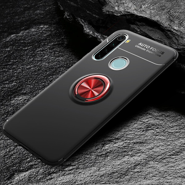 

TPU чехол Deen ColorRing под магнитный держатель (opp) для Xiaomi Redmi Note 8T Черный / Красный (127432)
