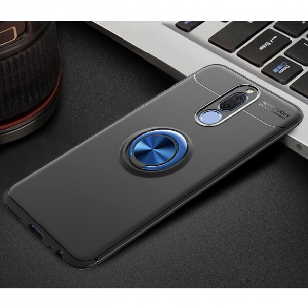 

TPU чехол Deen ColorRing под магнитный держатель (opp) для Xiaomi Redmi 8 Черный / Синий (127426)