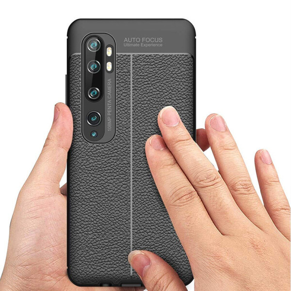 

TPU чехол фактурный (с имитацией кожи) для Xiaomi Mi Note 10 / Note 10 Pro / Mi CC9 Pro Черный (122717)