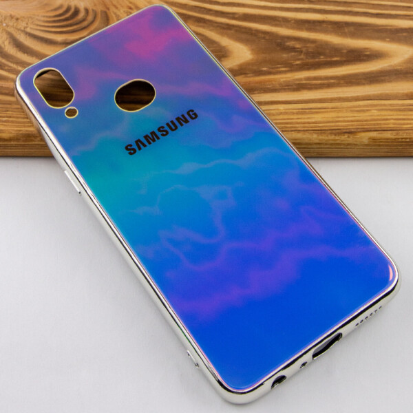 

TPU+Glass чехол Gradient Rainbow с лого для Samsung Galaxy A10s Зеленый (112976)
