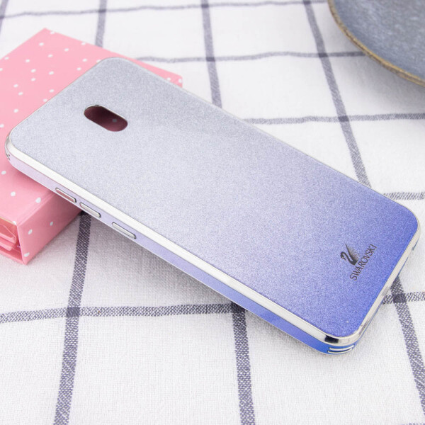

TPU+Glass чехол Swarovski для Xiaomi Redmi 8a Синий (121139)