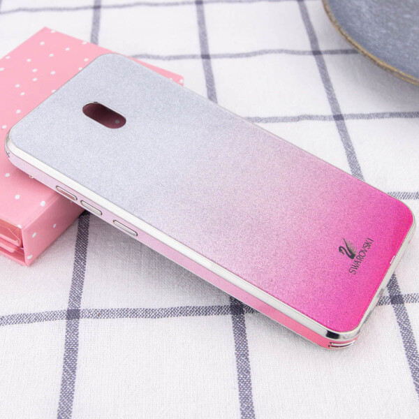 

TPU+Glass чехол Swarovski для Xiaomi Redmi 8a Малиновый (121137)