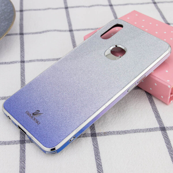 

TPU+Glass чехол Swarovski для Samsung Galaxy A10s Синий (116134)
